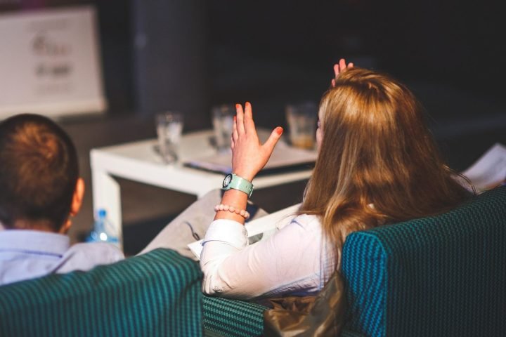 Client receiving advice in a meeting