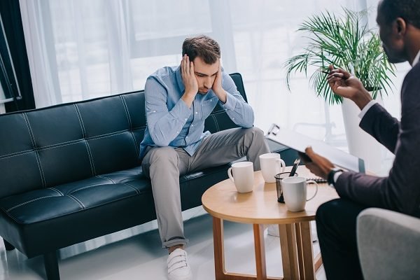 Solicitor advising a worried client