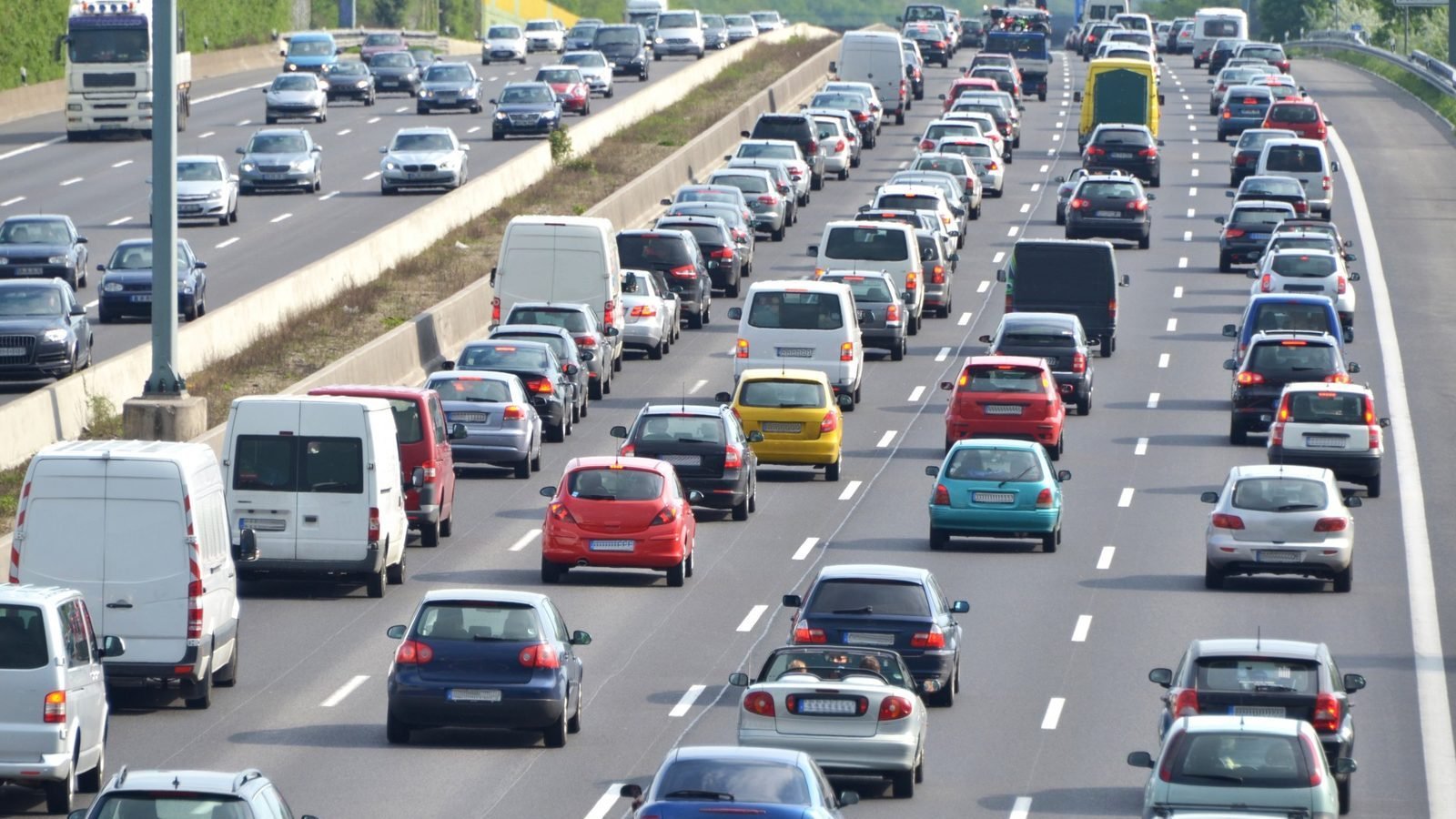 Heavy traffic on a UK motorway